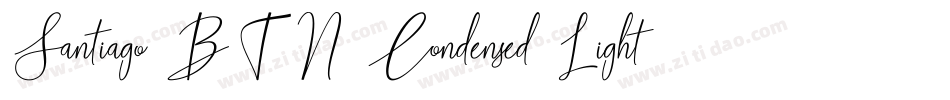 Santiago BTN Condensed Light字体转换